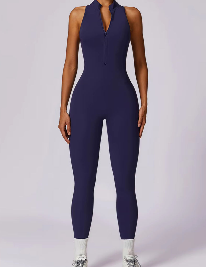 V Back One-piece Sports Jumpsuit