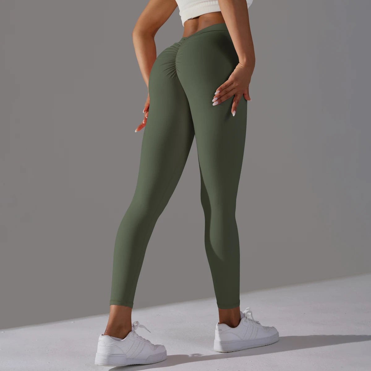 Scrunch with V Waist Push Up Leggings