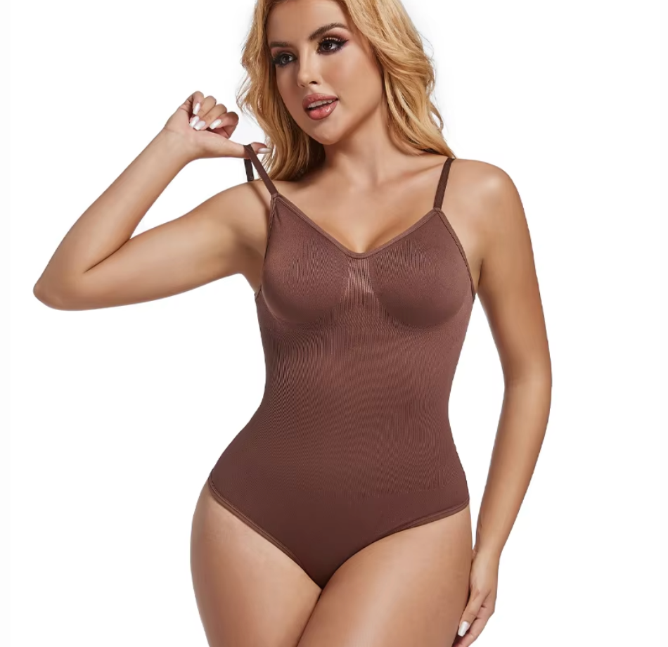 Backless Double Layer Bodysuit for Tummy Control