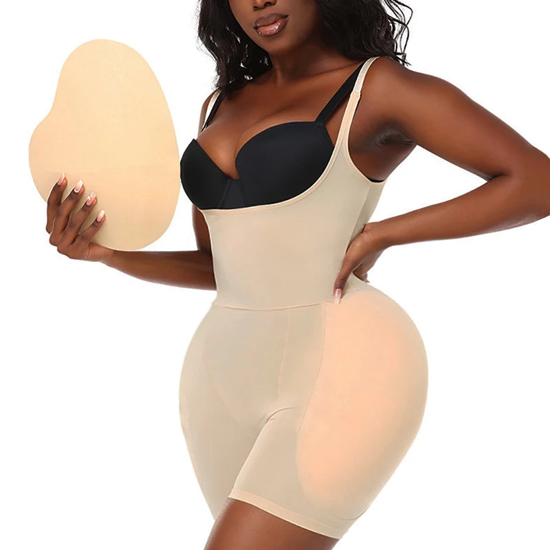 Hourglass Body Shaper Bodysuit with Side Hip Pads